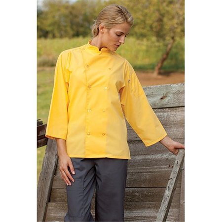 NATHAN CALEB 3/4 Epic Sleeves Chef Shirt in Sunflower - 6XLarge NA2504202